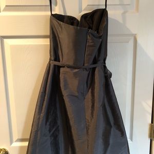 Formal, short dark gray dress